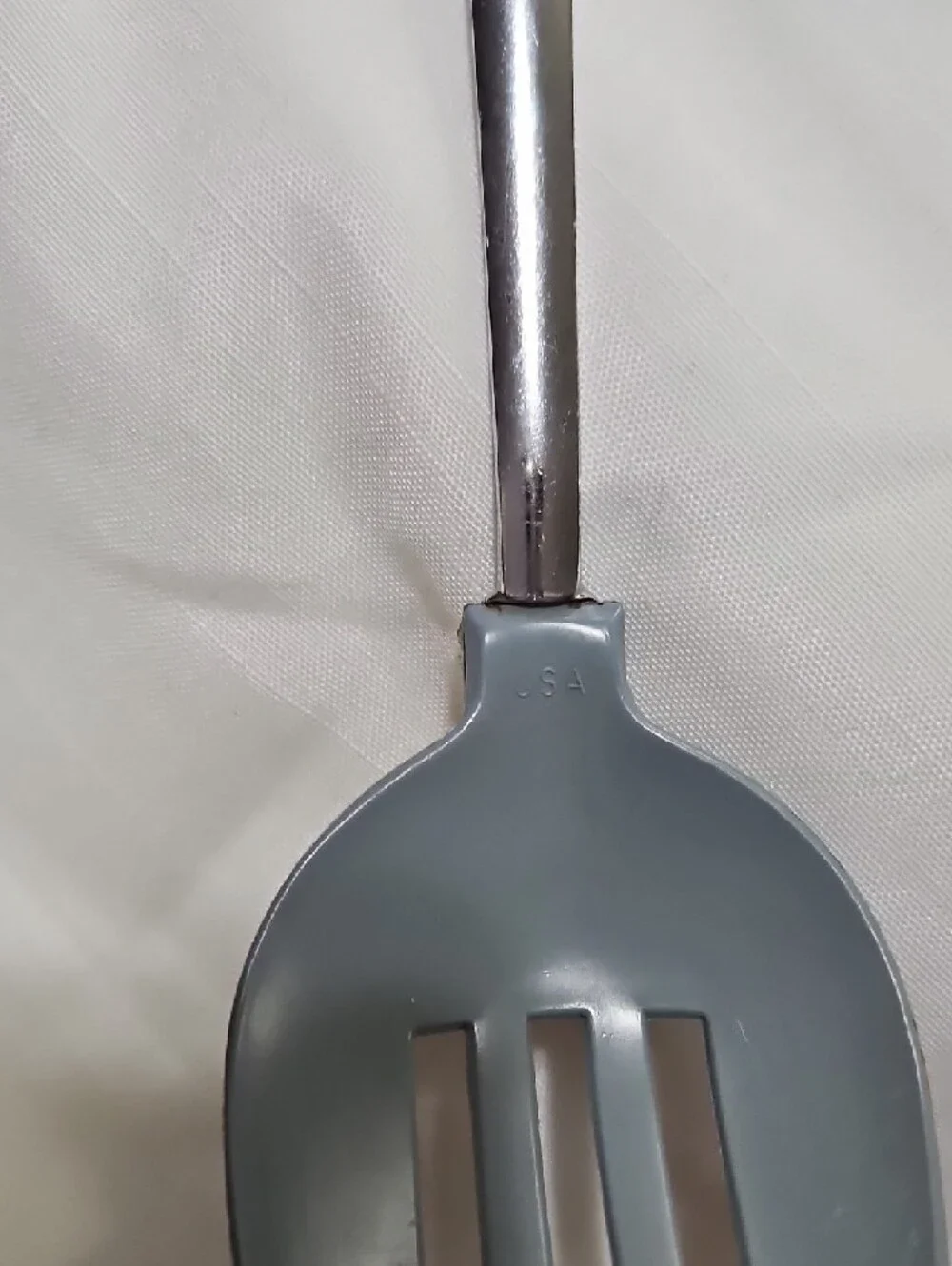 Iris Floral Handle Slotted Spoon Turner Spatula Matches Corning Dishes